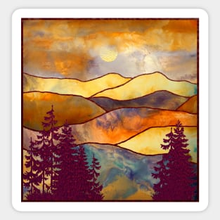 Mountain view landscape 1 Sticker